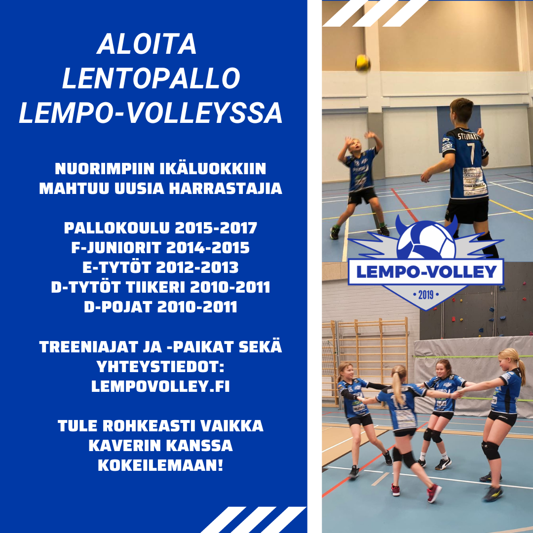 Aloita Lentopallo Lempo-Volleyssa - Juniori-ikäluokkiin Mahtuu Uusia ...